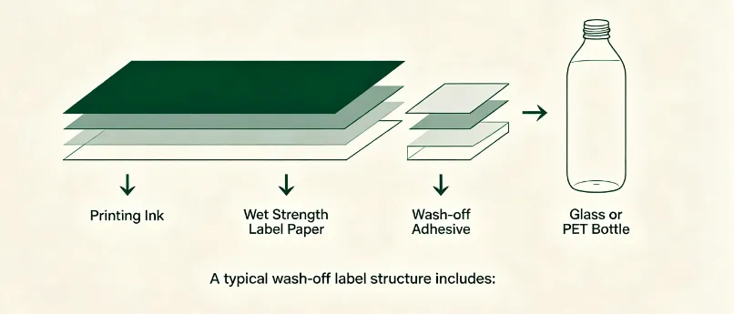 A typical wash-off label structure includes.png